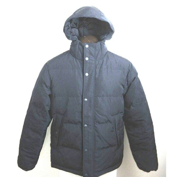 OOBE Brand Men's Kinsley Goose Down Hooded Jacket Midnight Navy Blue NWT - Picture 1 of 9